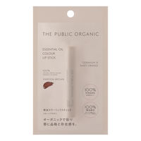 ザ パブリック オーガニック　精油カラーリップスティック　マルーンブラウン （フローラルシトラス調の香り） カラーズ