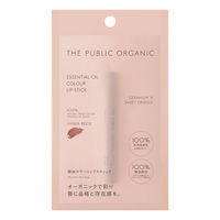 ザ パブリック オーガニック　精油カラーリップスティック　アンバーベージュ （フローラルシトラス調の香り） カラーズ