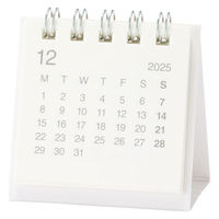 無印良品 バガス入りペーパーデスクトップミニカレンダー ２０２５年１２月～２０２６年１２月 月曜始まり卓上用 1セット（1個×2）