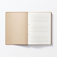 無印良品 スエード調月曜始まりマンスリー ウィークリースケジュール帳 ２０２５年１２月 Ａ５ ベージュ 良品計画