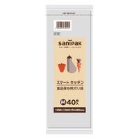 スマートキッチン 食品保存用 ポリ袋 M 透明 250×300mm 1セット（1パック（40枚入）×5）日本サニパック