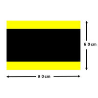 MISM 快適クッションマット 60x90cm 黒黄 1枚 1セット(1枚×4)（直送品）