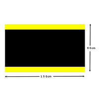 MISM 快適クッションマット 90x150cm 黒黄 1枚 1セット(1枚×2)（直送品）