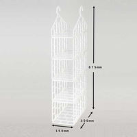 MISM 吊り下げラック スリム 5段 HR-S5 1セット(1個×8)（直送品）