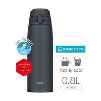 サーモス 真空断熱ケータイマグ 水筒 800mL アッシュブラック JPC-800 ASBK 1個 食洗機対応 保温保冷