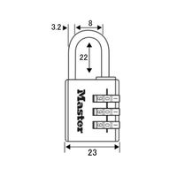 マスターロック 620JADBLK 可変式南京錠 23mm ブラック 1個（わけあり品）