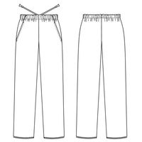 【再検品商品】ナガイレーベン 男女兼用パンツ ネイビー M NJ-5203（わけあり品）