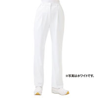 【再検品商品】KAZEN レディススラックス 医療白衣 ネイビー L 163-28（わけあり品）