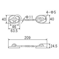 フジテックジャパン 丸座アオリ掛金 ブラック 扉 簡易ロック 掛け金 ドア 黒 1100100010977 1個（直送品）