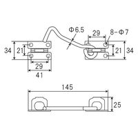 フジテックジャパン アオリ掛金 小 ブラック 扉 簡易ロック 掛け金 ドア 黒 1100100010978 1個（直送品）