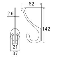 フジテックジャパン スコット帽子掛 ブラック おしゃれ 壁掛け 小物掛け 金具 黒 1100100011015 1個（直送品）