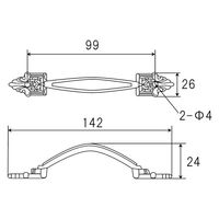 フジテックジャパン デミオハンドル 大 ブラック 20個入 取手金具 家具対応 黒 1100100011097 1箱(20個入)（直送品）