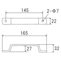 フジテックジャパン V型ラインハンドル 小 ブラック 10個入 取手金具 家具対応 黒 1100100011114 1箱(10個入)（直送品）