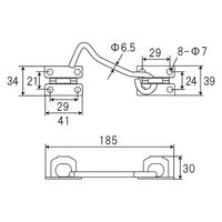 フジテックジャパン アオリ掛金 大 ブラック 10個入 扉 簡易ロック 掛け金 ドア 黒 1100100011129 1箱(10個入)（直送品）