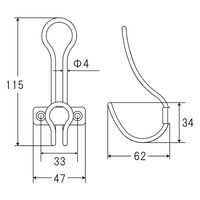 フジテックジャパン リニアルフック ブラック 10個入 壁掛け 小物掛け 金具 黒 1100100011157 1箱(10個入)（直送品）