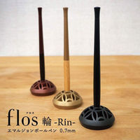 受付・デスクペン フロス （油性ボールペン＆スタンド）輪ーRin- 0.7mm 金軸 P-BA111-GO 1組 ゼブラ（わけあり品）