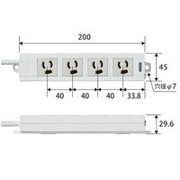 延長コード 電源タップ 3m 3ピン 4個口 マグネット付 抜け止め グレー T-T06-3430LG/RS エレコム 1個（わけあり品）