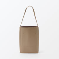 無印良品 ヌメ革 ワンショルダーバッグ グレイッシュブラウン タテ３３×ヨコ２３×マチ１０ｃｍ 良品計画