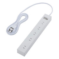 電源タップ 延長コード コンセント 2m 2P 10個口 ほこりシャッター ホワイト ECT-1520WH エレコム 1個（わけあり品）