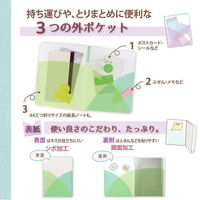 プラス PASTY クリアファイル B5 20ポケット マスカットグリーン 98425 1冊（わけあり品）
