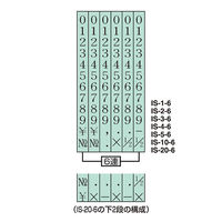 コクヨ 回転印 欧文数字 3号(6連)・明朝体 IS-3-6 1個（わけあり品）