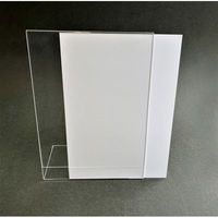 サンケーキコム アクリル片面用L字型サインホルダー L版 縦 透明 W90×D72×H130mm エレガントアクリルシリーズ 日本製 ACKS-L（わけあり品）