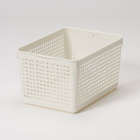収納バスケット  メッシュバスケット ディープ ホワイト　幅18.2×奥行26.4×高さ14.2cm　1個 オリジナル