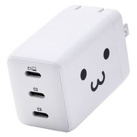 エレコム USB充電器 タイプC PD 67W USBーC×3 パソコン充電 しろちゃん EC-AC11267WF 1個