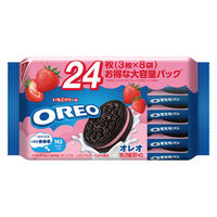 クッキー　クリームサンド オレオ ファミリーパック いちごクリーム 24枚入 1セット（1個×3）