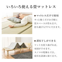 【軒先渡し】萩原 畳シングルベッド 幅1100×奥行2160×高さ125mm ナチュラル/クラマ WB-7727S-NAクラマ 1台（直送品）