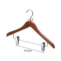 アズワン 木製コーディネートハンガー ブラウンボトム下型クリップ付 10本 67-9300-92 1セット(10本)（直送品）