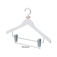 アズワン 木製コーディネートハンガー ホワイトボトム下型クリップ付 10本 67-9300-94 1セット(10本)（直送品）