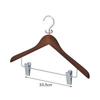 アズワン 木製コーディネートハンガー ヴィンテージブラウンボトム下型クリップ付 10本 67-9300-95 1セット(10本)（直送品）