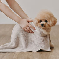 無印良品 マイクロファイバー スナップボタン付ペット用タオル 小 ４８×６８ｃｍ ベージュ 良品計画