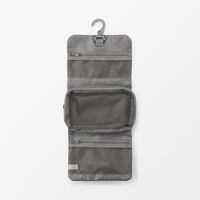 無印良品 ポリエステル 吊るして使える着脱ポーチ付ケース ミディアムグレー 約１２×１８×４．５ｃｍ 良品計画