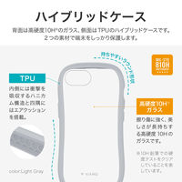 iPhone 16e 耐傷・耐衝撃ハイブリッドケース ライトグレー TPU レンズ保護 ストラップホール付（直送品）