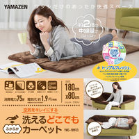 YAMAZEN（山善） 空気をキレイにする 洗えるどこでもカーペット 室温センサー ブラウン YWC-189F（T） 1台