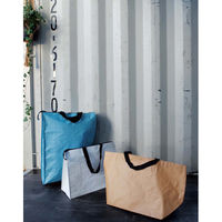 丸玉工業 ラミクロスバッグ L キャスター付 ブルー 90371822 1セット(1枚×5)