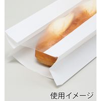 【ケース販売】HEIKO 窓付フランスパン袋 L 白無地 004180080 1ケース(50枚入×20袋 合計1000枚)（直送品）