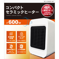 TOPLAND（トップランド） コンパクトセラミットヒーター SC-CH600 WT 1台