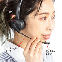 サンワサプライ Bluetoothヘッドセット(単一指向性マイク内蔵) MM-BTMH58BK 1個（直送品）