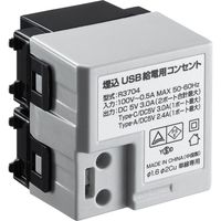 サンワサプライ 埋込USB給電用コンセント (TYPEC搭載) TAP-KJUSB1C1BK 1個（直送品）