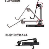 サンワサプライ タブレットスタンド付きUSBドッキングハブ USB-3TCH29BK 1個（直送品）