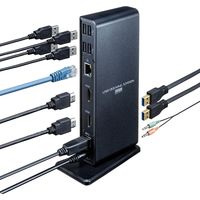ドッキングステーション　USB3.0×2　USB2.0×4　HDMI×2　RJ-45×1　USB-CVDK7　サンワサプライ　1個（直送品）
