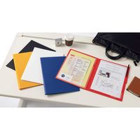 ライオン事務器 フラップ式ホルダー ビジカル A4E FH-300B 黄色(イエロー) 13987 1セット(1冊×3)