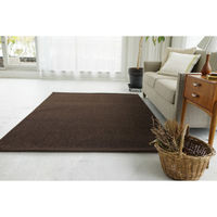スミノエ コンシェルジュ エコロア100 防炎 ラグ ECR108 1400×2000mm ダークブラウン 1枚（直送品）