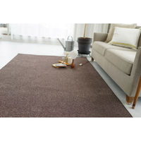 スミノエ コンシェルジュ エコロア100 防炎 ラグ ECR110 3500×4000mm ミックスブラウン 1枚（直送品）