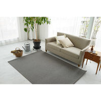 スミノエ コンシェルジュ ウールスコット プレーン 防炎 ラグ WS107 3000×3000mm ブルーグレー 1枚（直送品）