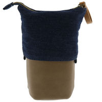 サンスター文具 ペンポーチ DELDE デルデ Denim ダークブルー S2284448 1セット(3個)（直送品）