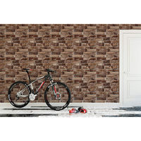 菊池襖紙工場 貼ってはがせてのり残りしない壁紙 レンガ ダーク 45cm×2.5m巻き JK4521-12 1梱包（12本入）（直送品）